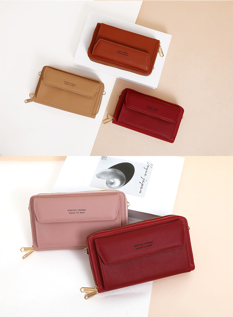 Blue compact handbag for holding essentials