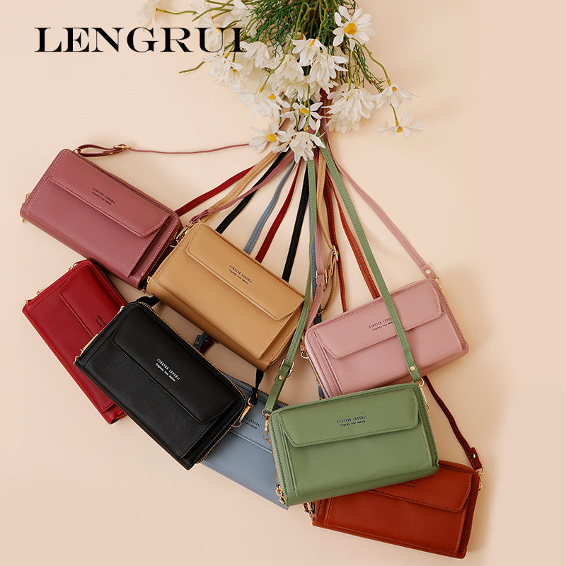 Green stylish shoulder bag showing internal structure