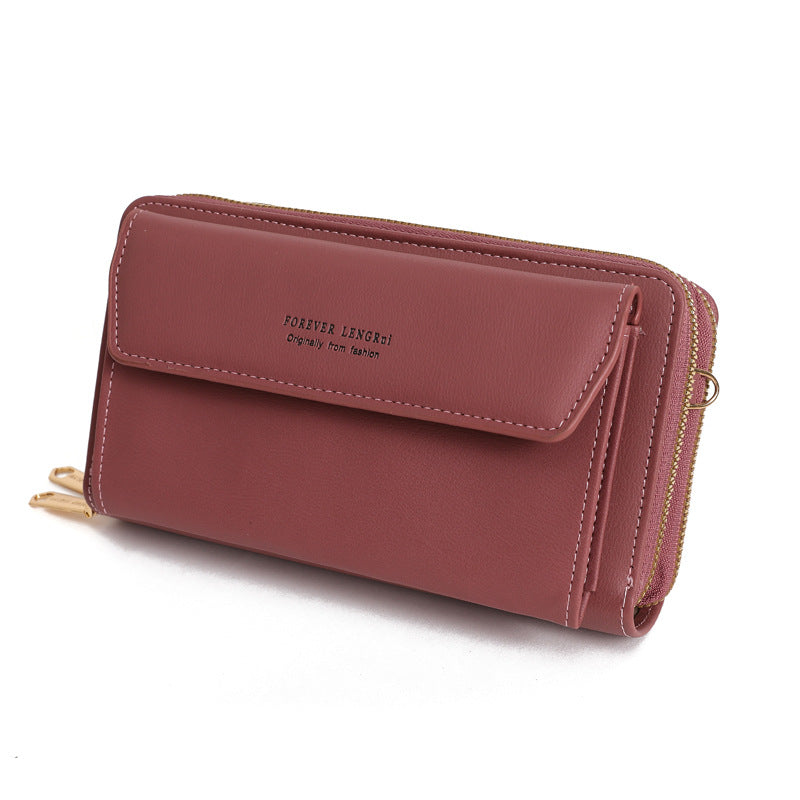 Blue compact handbag for holding essentials