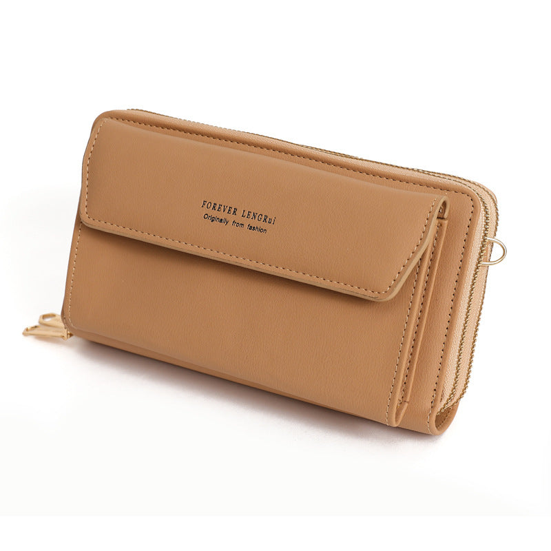 Pink PU handbag with zipper closure