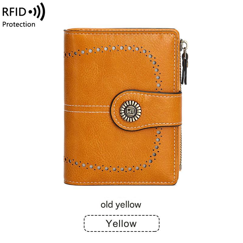 Stylish RFID Blocking Women's Wallet in Peacock Blue