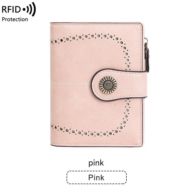 Stylish RFID Blocking Women's Wallet in Brown