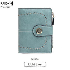 Stylish RFID Blocking Women's Wallet in Old Yellow