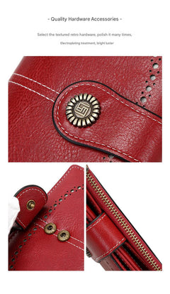 Stylish RFID Blocking Women's Wallet in Peacock Blue