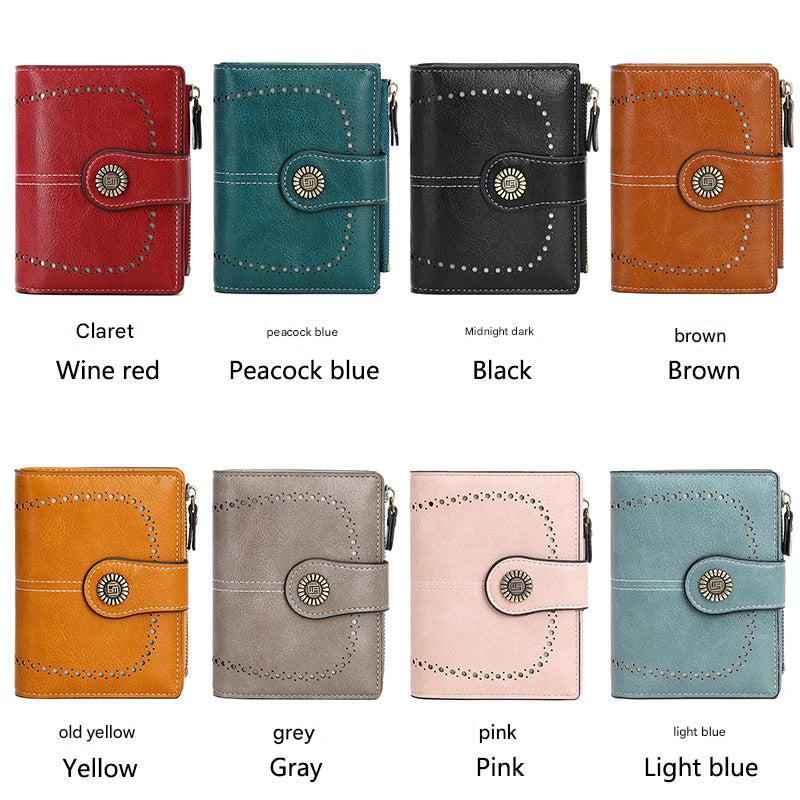Stylish RFID Blocking Women's Wallet in Brown