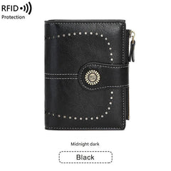 Stylish RFID Blocking Women's Wallet in Light Blue