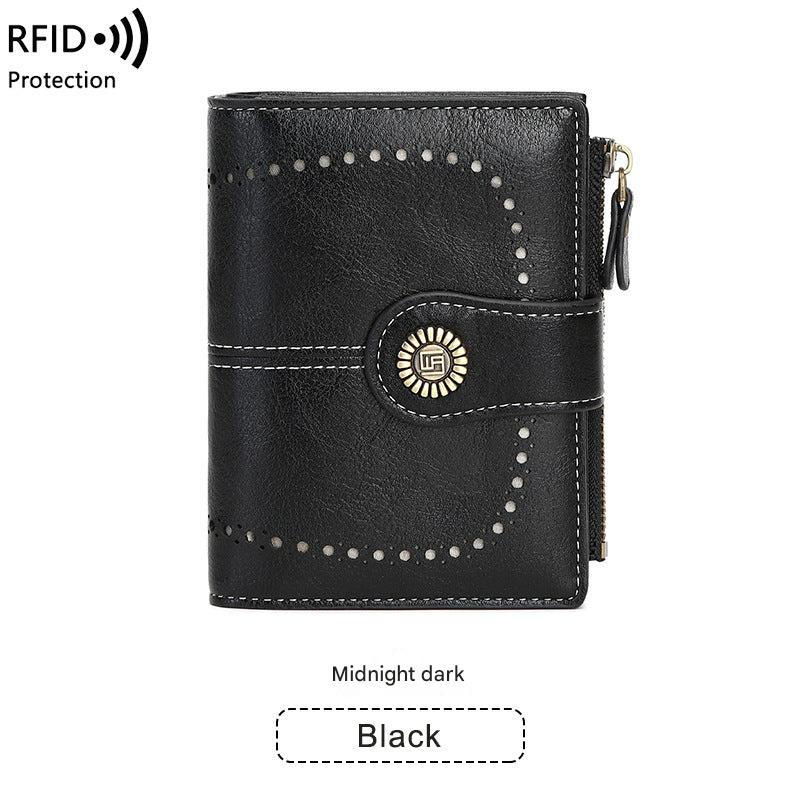 Stylish RFID Blocking Women's Wallet in Light Blue