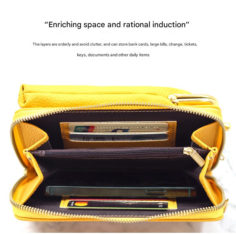 Front view of the stylish mini purse