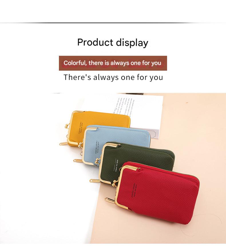Side view of the mini purse highlighting its shape
