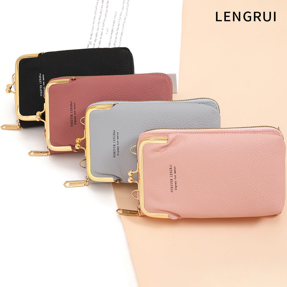 Trendy mini phone wallet bag in green