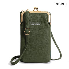 Stylish mini bag placed on a table