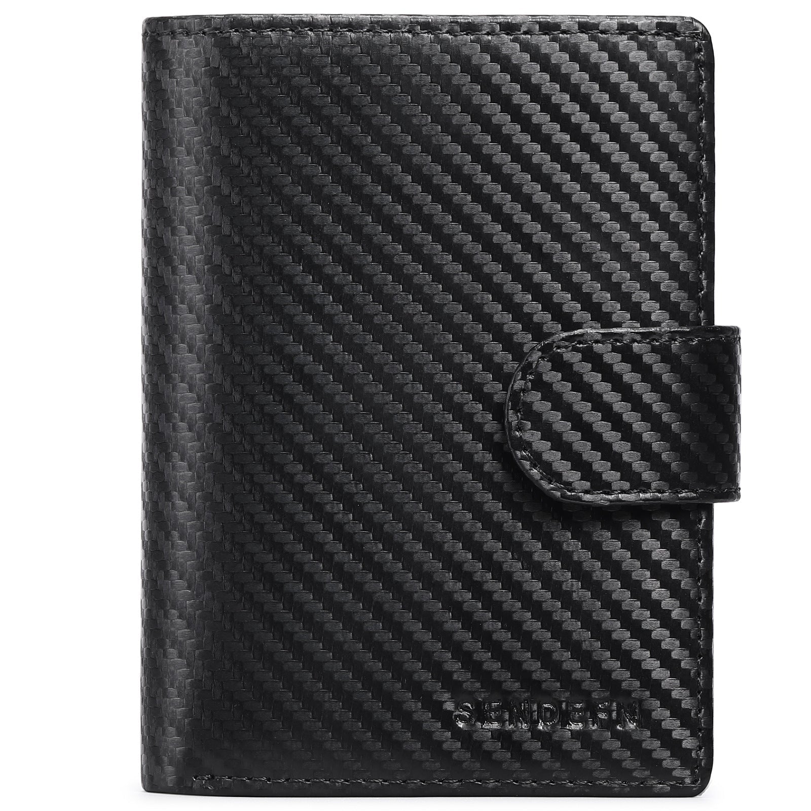 Stylish RFID blocking leather wallet in black