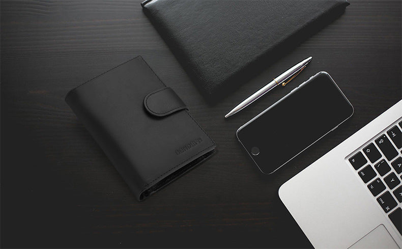 Genuine leather wallet gift box presentation