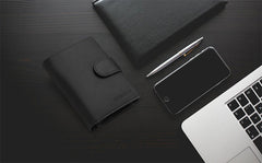 Genuine leather wallet gift box presentation