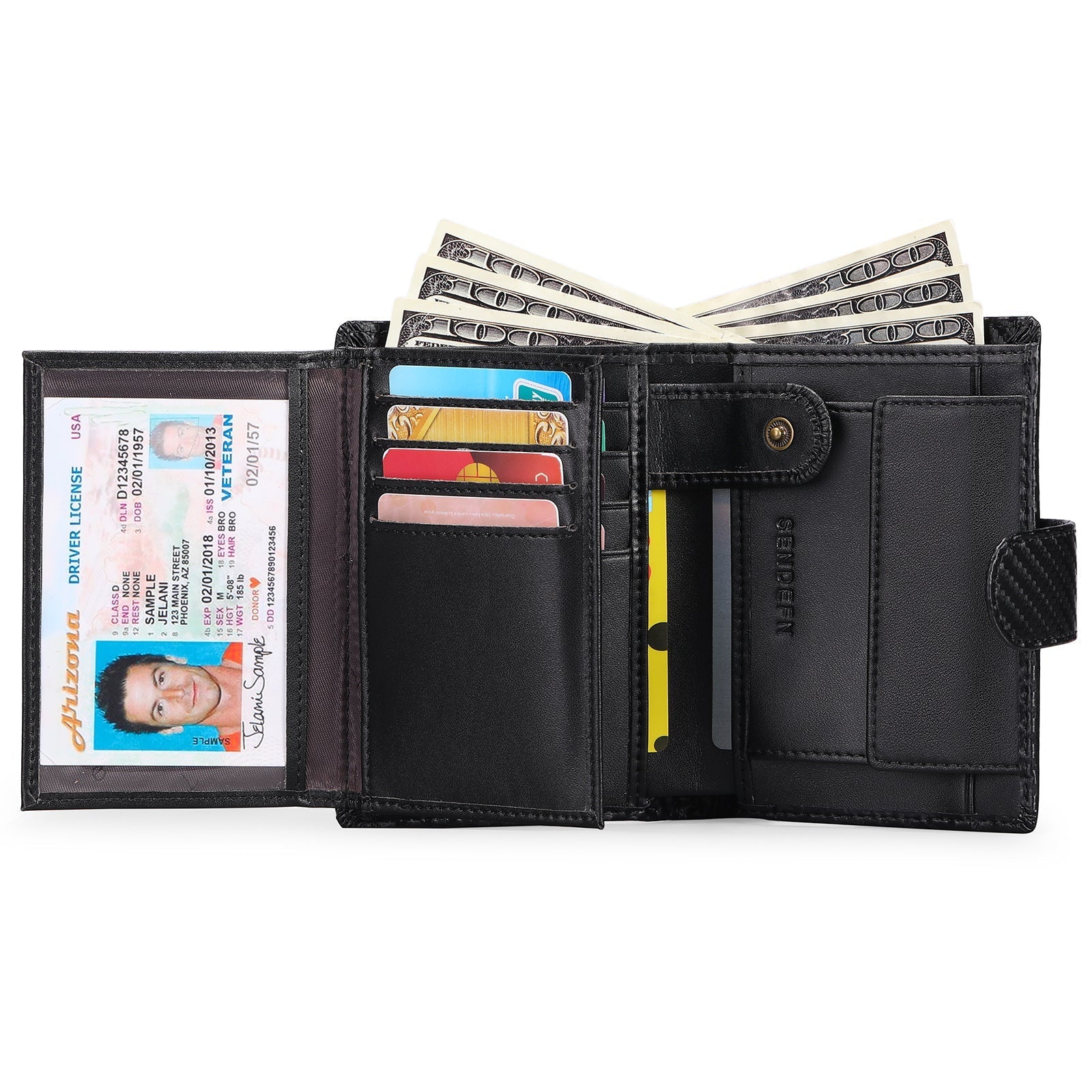 Genuine leather wallet gift box presentation
