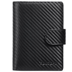 Stylish RFID blocking leather wallet in black