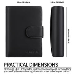 Dark coffee leather wallet for men
