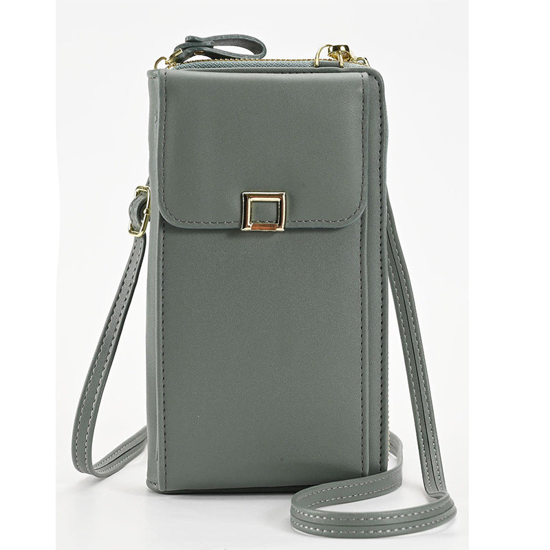 Stylish PU leather women's crossbody bag in white colour