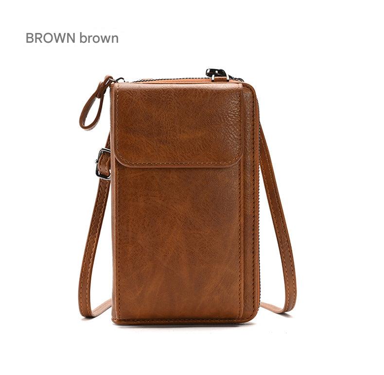Colourful women's crossbody wallet