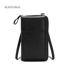 Lifestyle image of women using crossbody wallet
