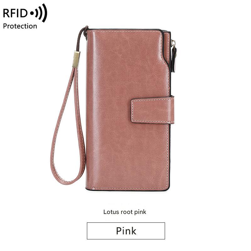 Women using Vintage PU Leather Wallet
