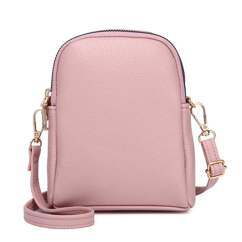 Chic Color-Block Mini Round Bag close-up of material