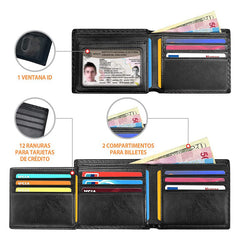 Men's Carbon Fiber RFID Wallet side view