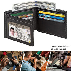 Men's Carbon Fiber RFID Wallet detail on texture