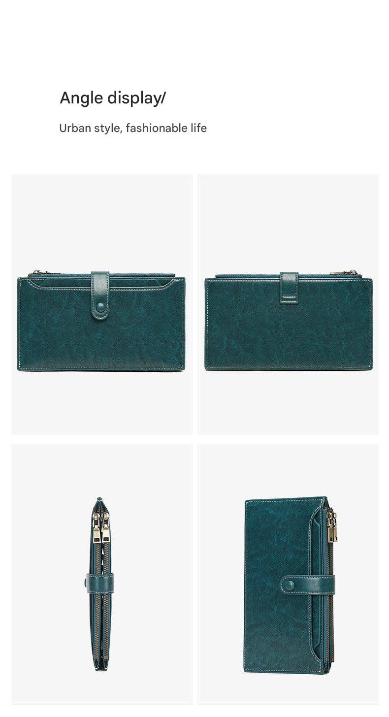 Showcasing the large capacity design of the wallet