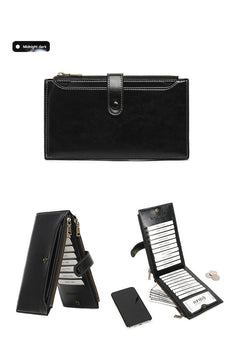 Crossbody style wallet in peacock blue