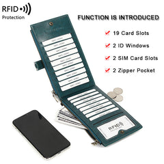 Showcasing the large capacity design of the wallet