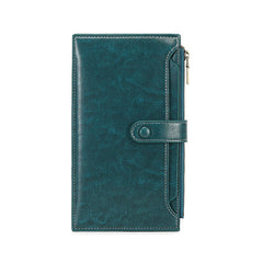 Crossbody style wallet in peacock blue
