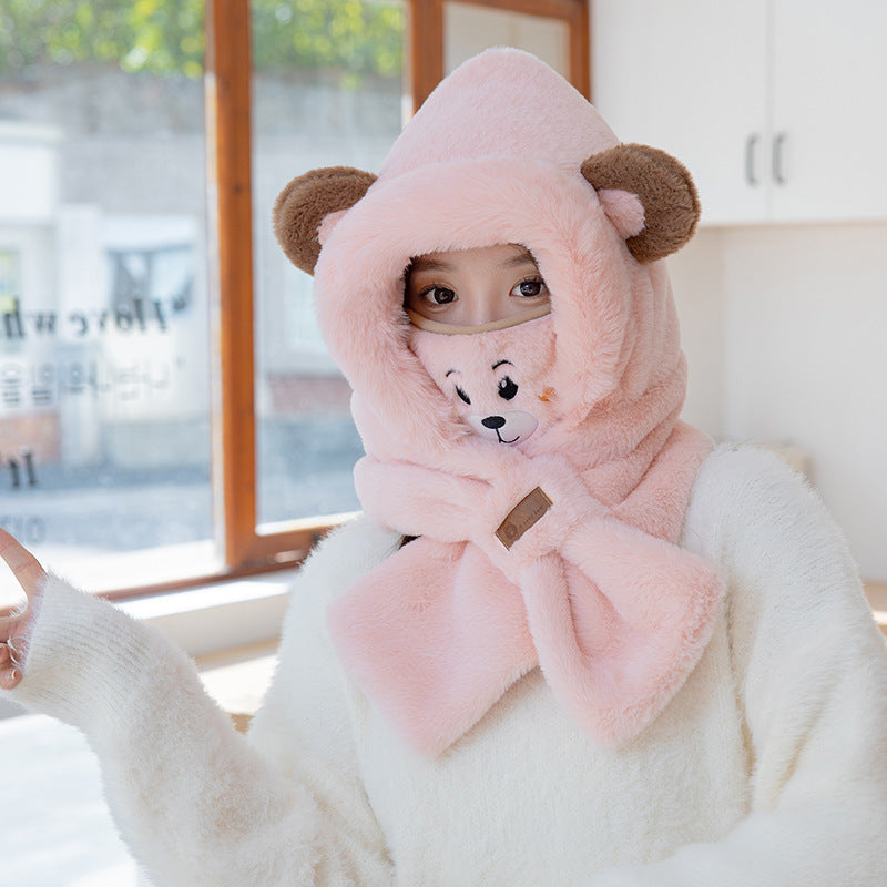 Cute bear hat and scarf combo for girls