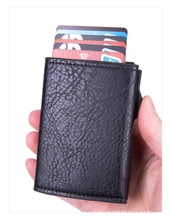 RFID wallet shown outdoors