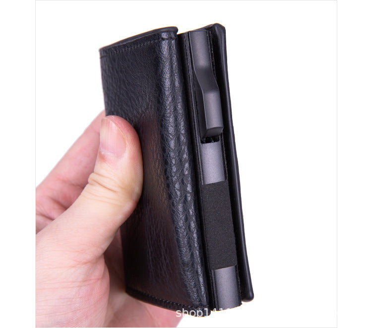 RFID blocking aluminium wallet front view