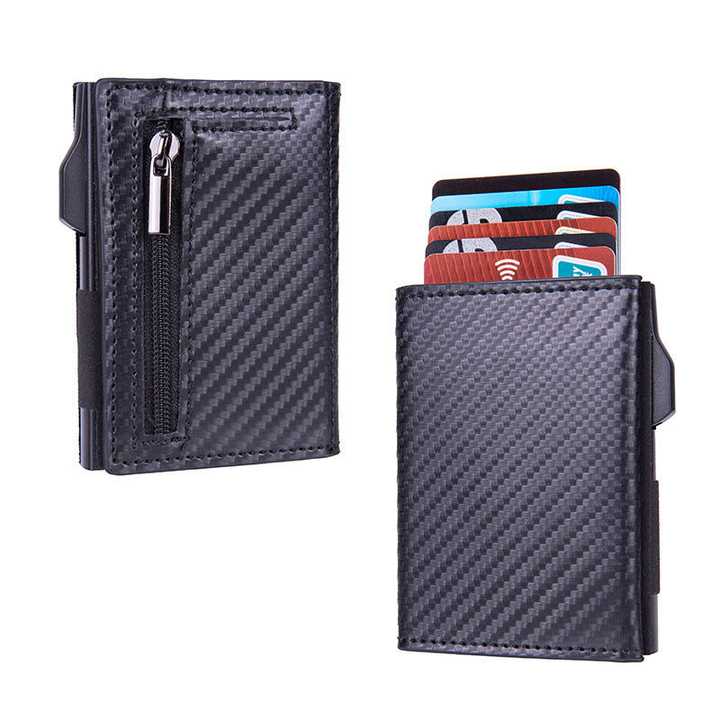 wallet in brown with cards inside
