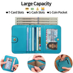 Open view of Women's Slim Wallet showing compartments