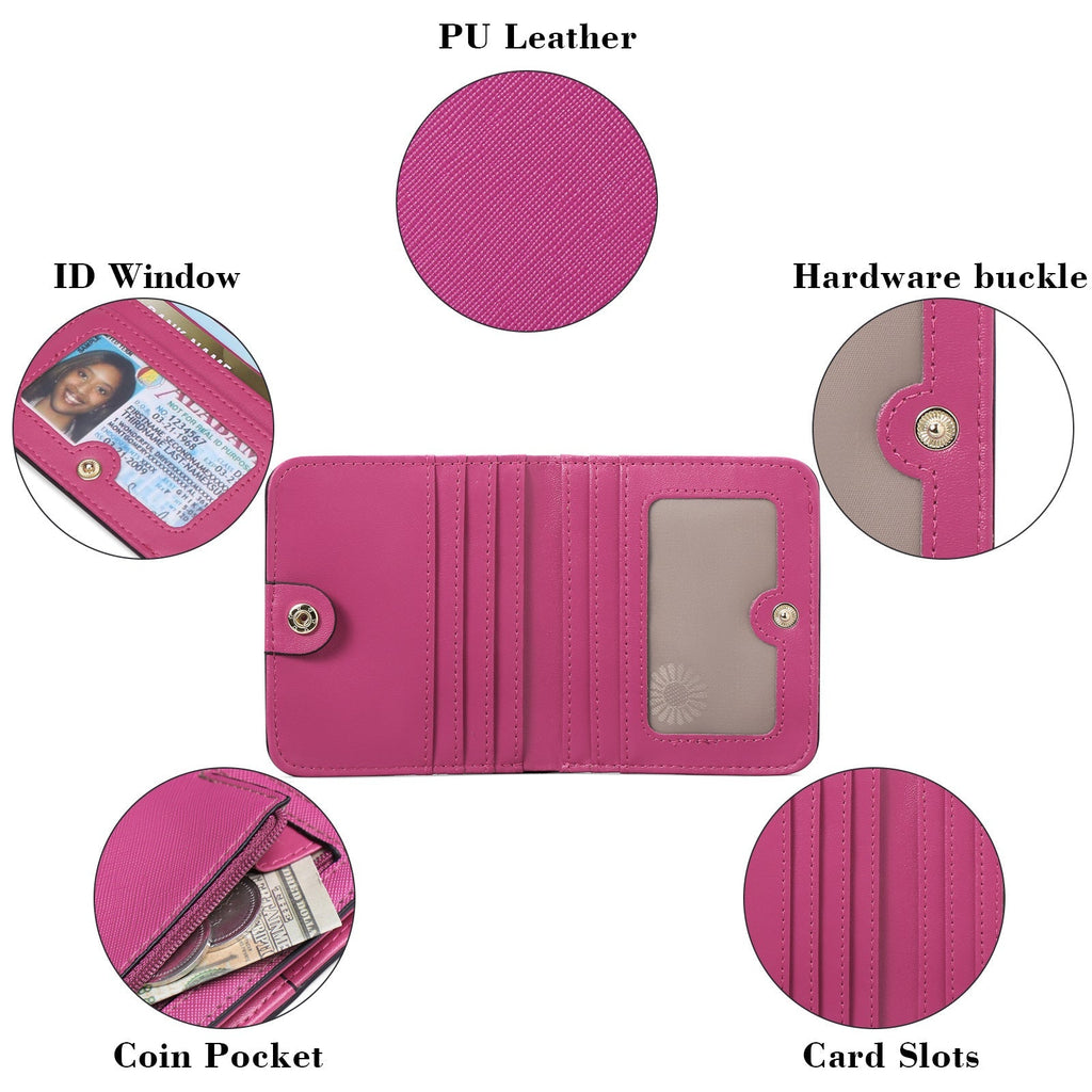 Trendy Women's Slim Wallet in Fuchsia