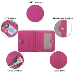 Trendy Women's Slim Wallet in Fuchsia