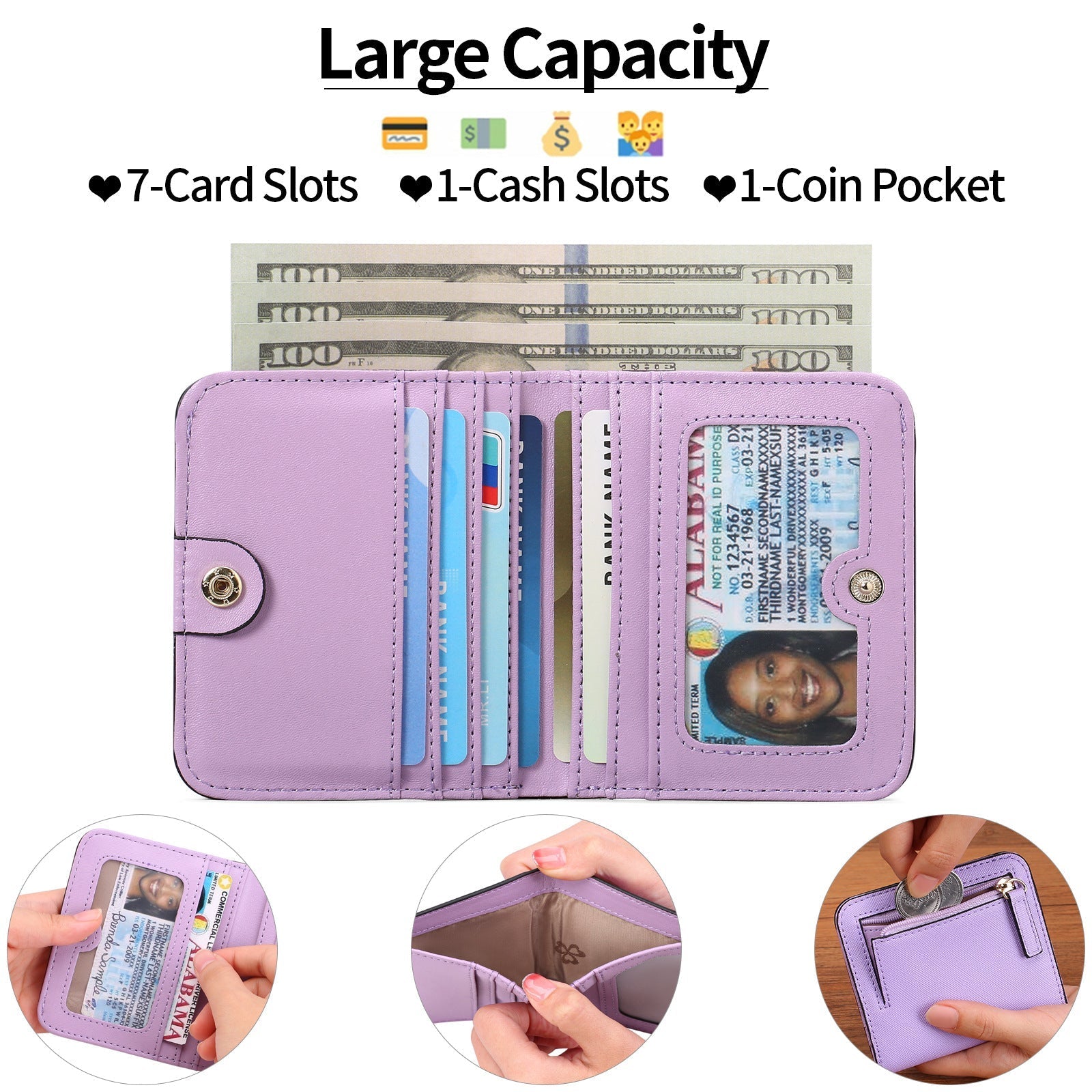 Lifestyle image showcasing the Women's Slim Wallet