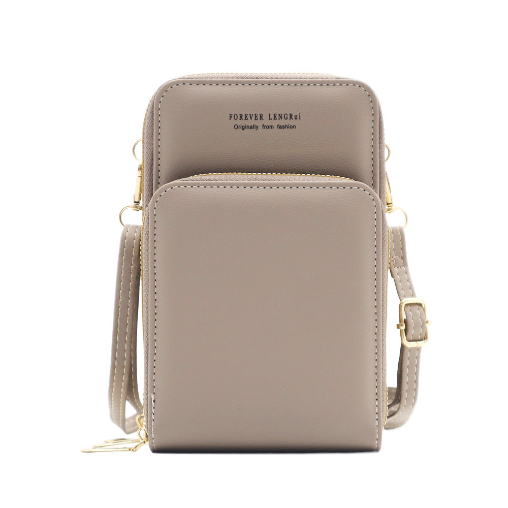 Stylish shoulder bag in light blue colour