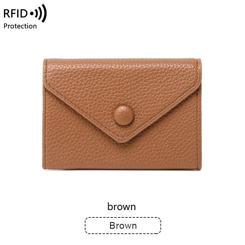 Compact RFID blocking card case in black