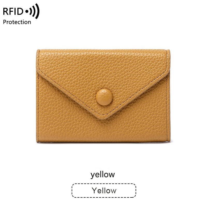 Peacock blue RFID blocking card holder