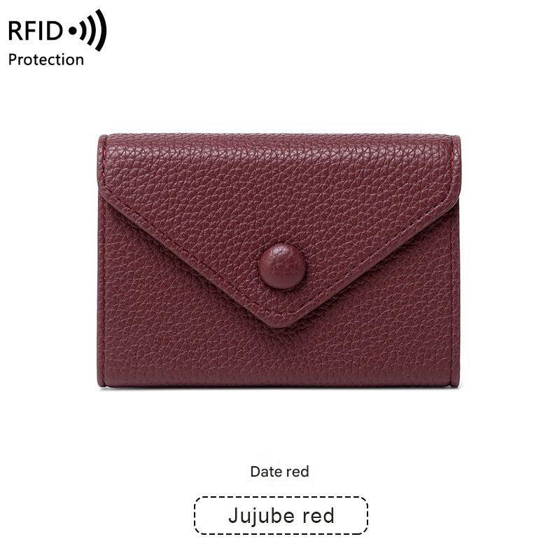 Army green compact wallet design