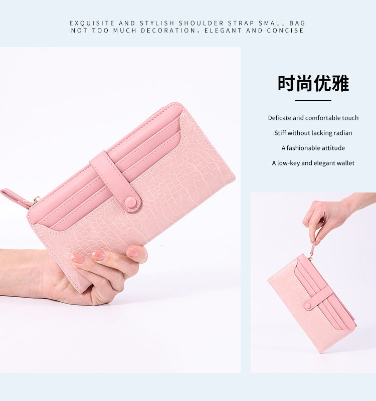 Red long wallet for women