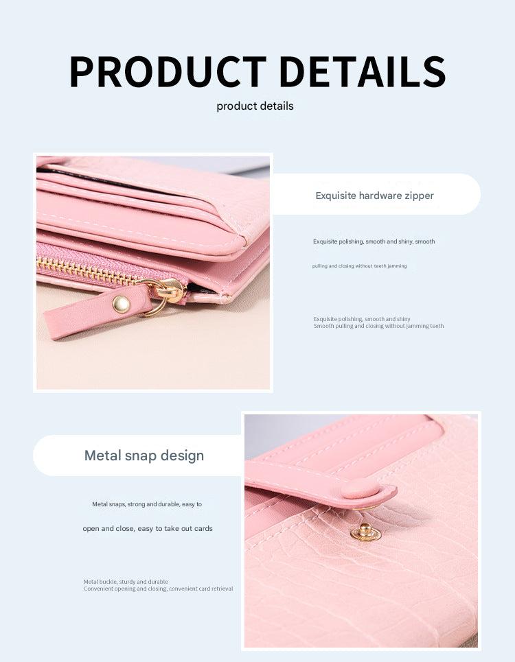 Brown wallet for women with multiple slots