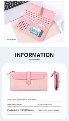 Trendy women's wallet displayed