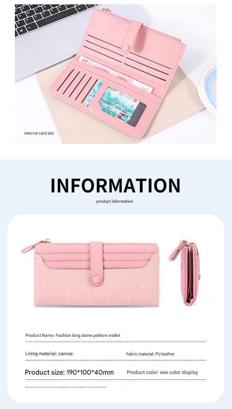 Trendy women's wallet displayed
