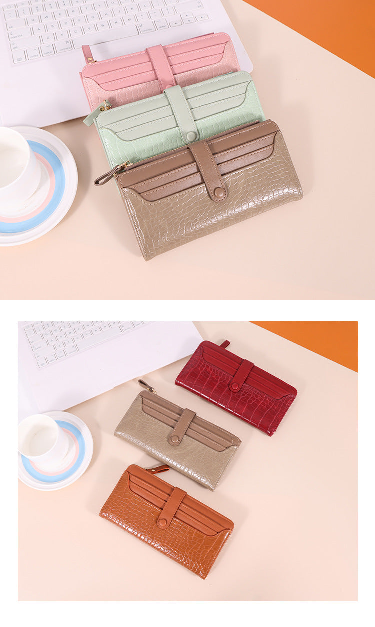 Red long wallet for women