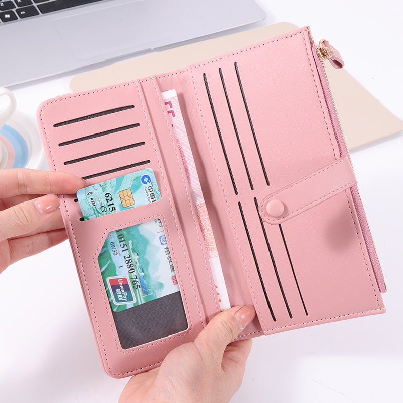 Red long wallet for women